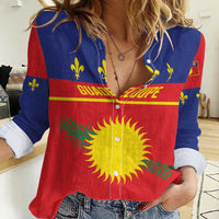 Guadeloupe Women Casual Shirt Rejyon Gwadloup Red Version