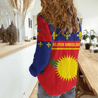 Guadeloupe Women Casual Shirt Rejyon Gwadloup Red Version