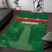 Football Guadeloupe Green Area Rug Les Gwada Boy Go Champions
