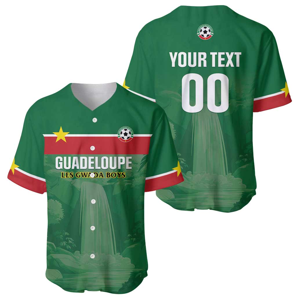 Custom Football Guadeloupe Green Baseball Jersey Les Gwada Boy Go Champions