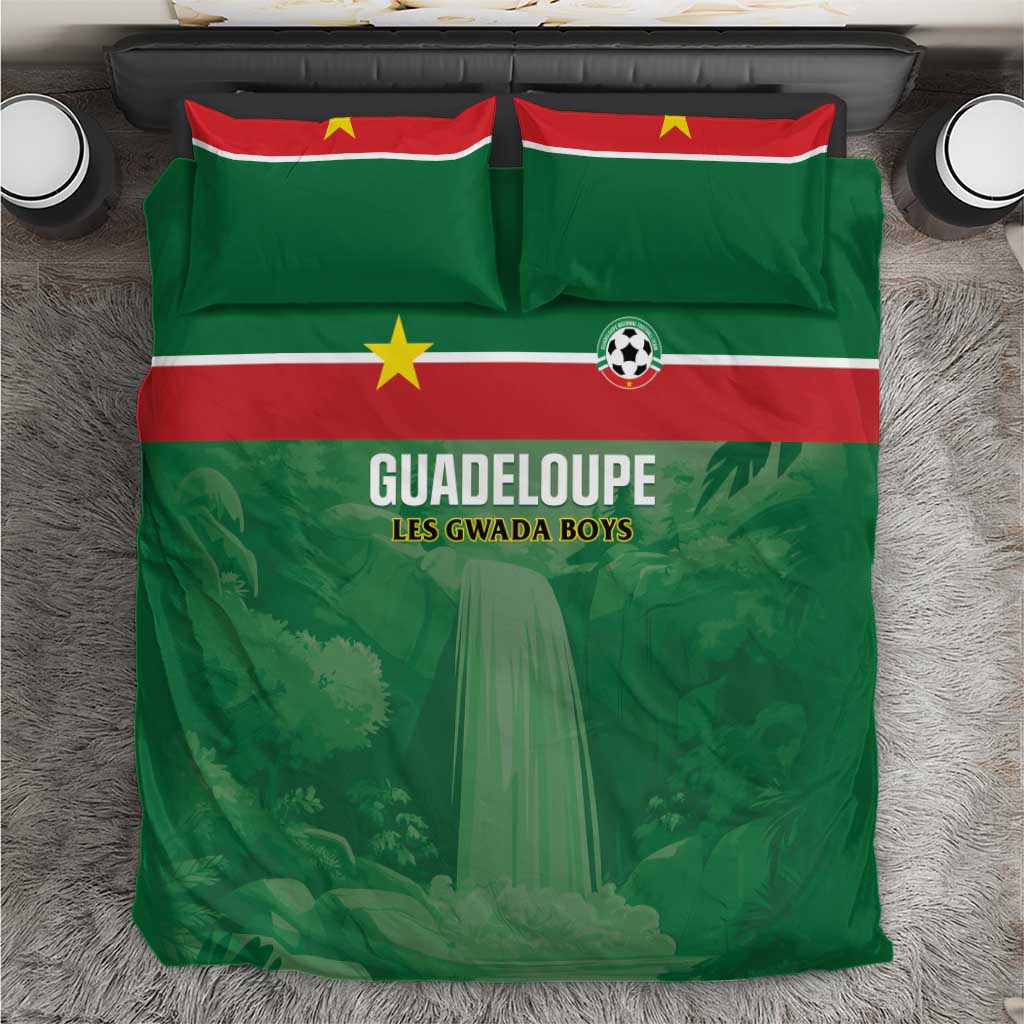 Football Guadeloupe Green Bedding Set Les Gwada Boy Go Champions