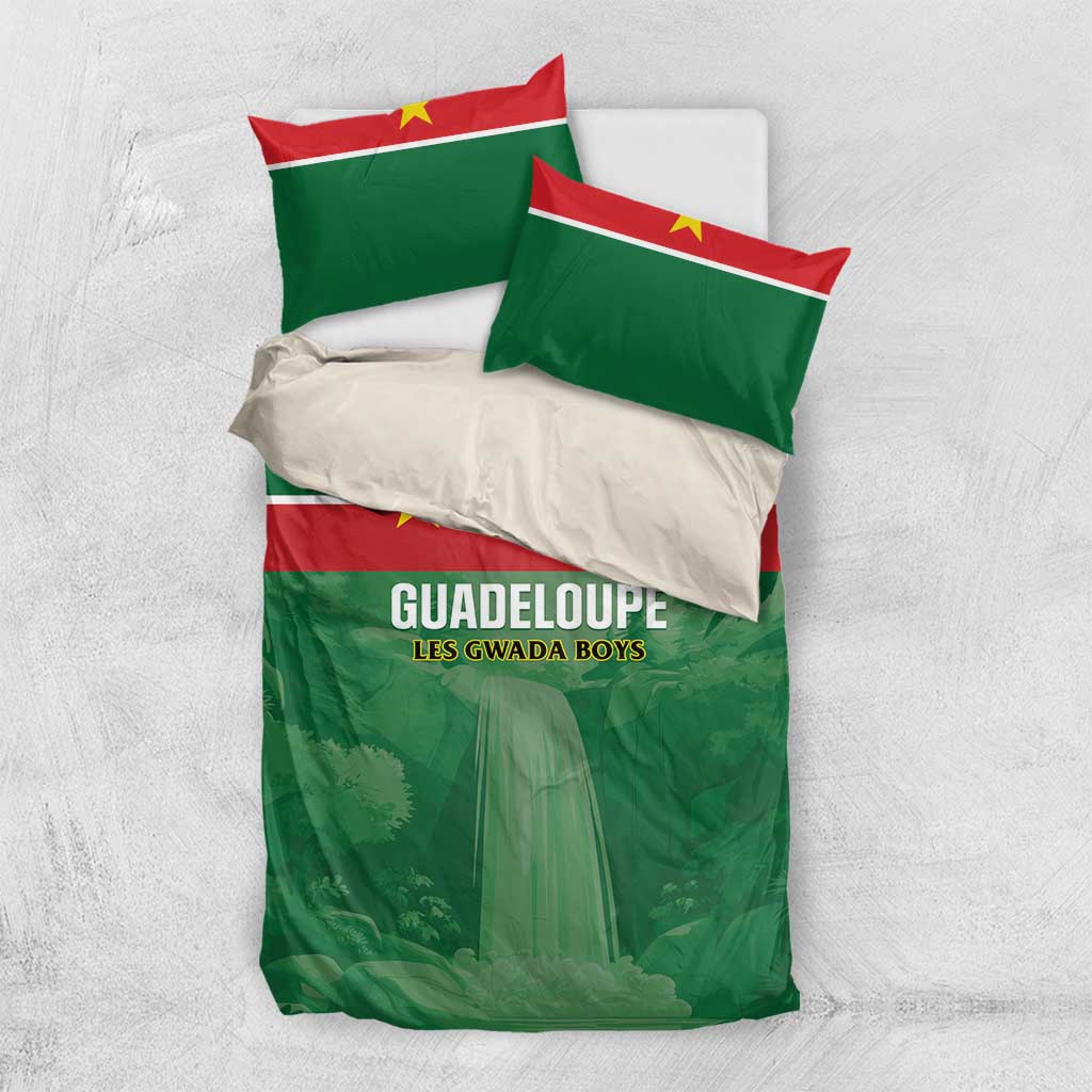 Football Guadeloupe Green Bedding Set Les Gwada Boy Go Champions