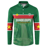 Custom Football Guadeloupe Green Button Sweatshirt Les Gwada Boy Go Champions