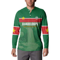 Custom Football Guadeloupe Green Button Sweatshirt Les Gwada Boy Go Champions