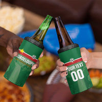 Custom Football Guadeloupe Green 4 in 1 Can Cooler Tumbler Les Gwada Boy Go Champions