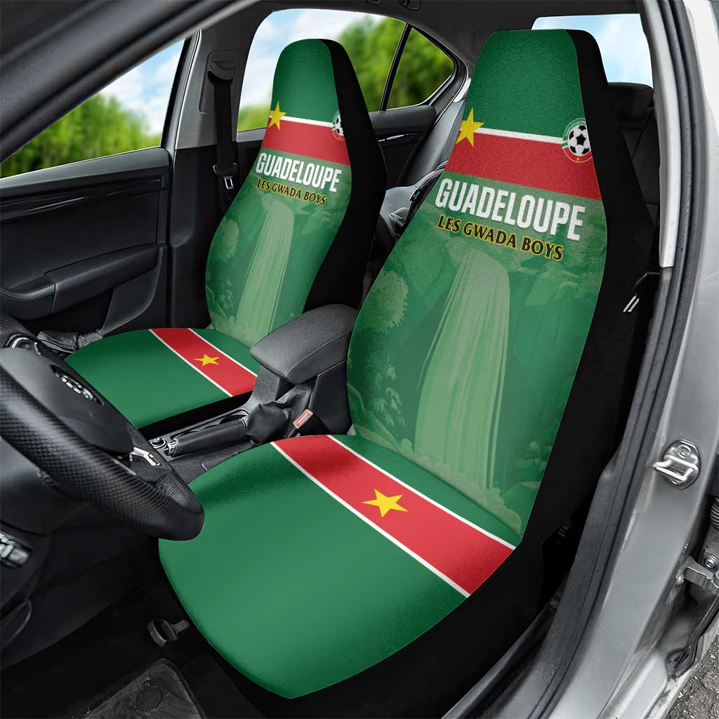 Football Guadeloupe Green Car Seat Cover Les Gwada Boy Go Champions
