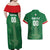 Custom Football Guadeloupe Green Couples Matching Off Shoulder Maxi Dress and Hawaiian Shirt Les Gwada Boy Go Champions