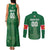Custom Football Guadeloupe Green Couples Matching Tank Maxi Dress and Long Sleeve Button Shirt Les Gwada Boy Go Champions