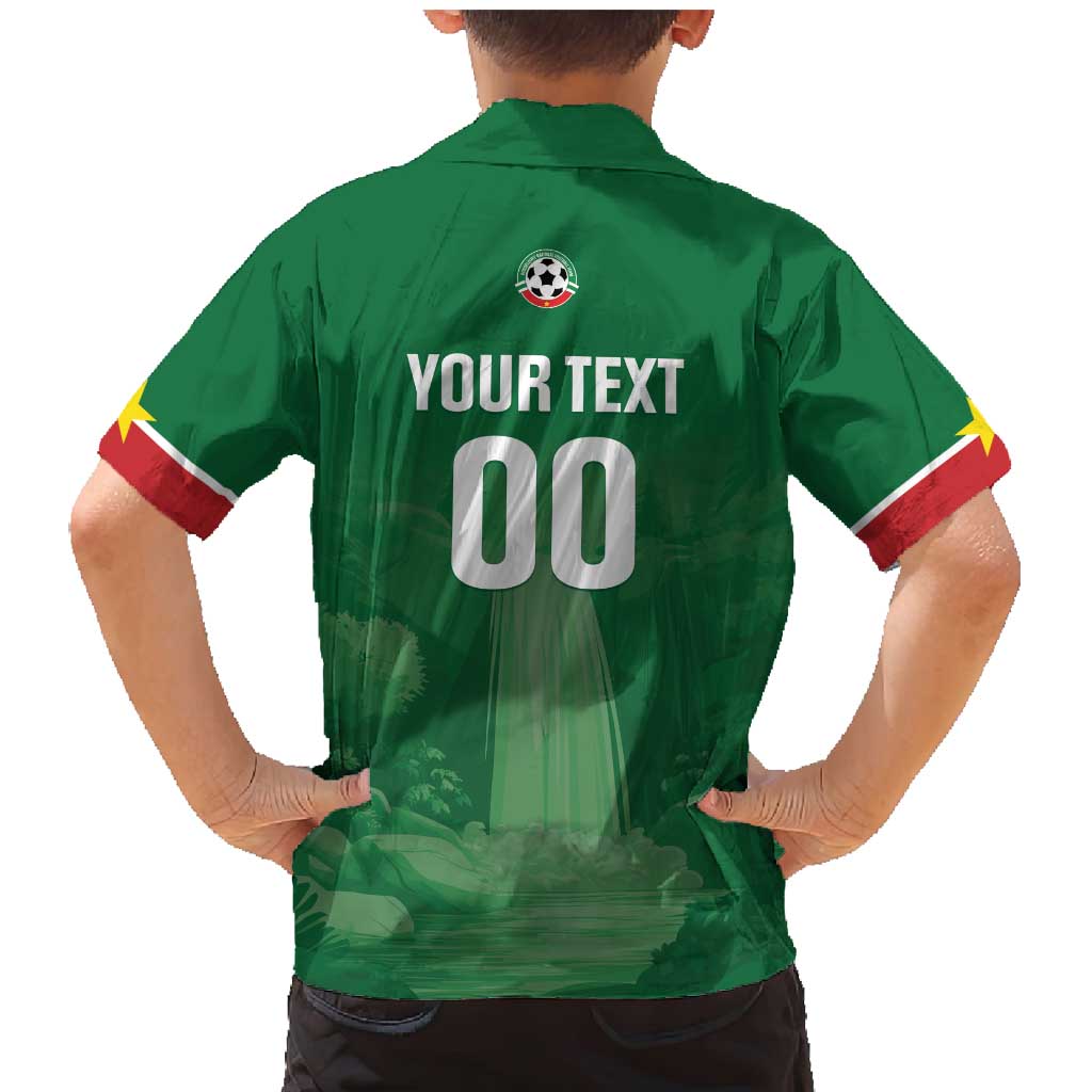 Custom Football Guadeloupe Green Family Matching Mermaid Dress and Hawaiian Shirt Les Gwada Boy Go Champions