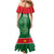 Custom Football Guadeloupe Green Family Matching Mermaid Dress and Hawaiian Shirt Les Gwada Boy Go Champions