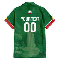 Custom Football Guadeloupe Green Family Matching Off The Shoulder Long Sleeve Dress and Hawaiian Shirt Les Gwada Boy Go Champions