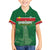 Custom Football Guadeloupe Green Family Matching Off Shoulder Maxi Dress and Hawaiian Shirt Les Gwada Boy Go Champions
