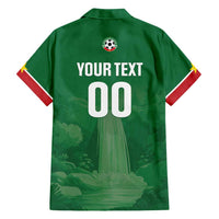 Custom Football Guadeloupe Green Family Matching Off Shoulder Short Dress and Hawaiian Shirt Les Gwada Boy Go Champions