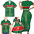 Custom Football Guadeloupe Green Family Matching Short Sleeve Bodycon Dress and Hawaiian Shirt Les Gwada Boy Go Champions