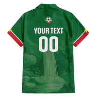 Custom Football Guadeloupe Green Family Matching Short Sleeve Bodycon Dress and Hawaiian Shirt Les Gwada Boy Go Champions