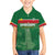 Custom Football Guadeloupe Green Family Matching Short Sleeve Bodycon Dress and Hawaiian Shirt Les Gwada Boy Go Champions