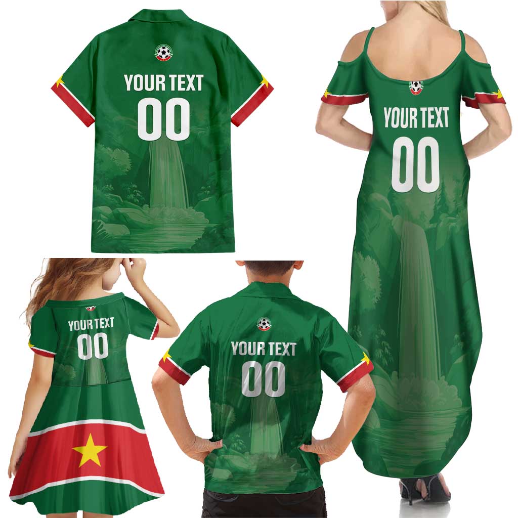 Custom Football Guadeloupe Green Family Matching Summer Maxi Dress and Hawaiian Shirt Les Gwada Boy Go Champions