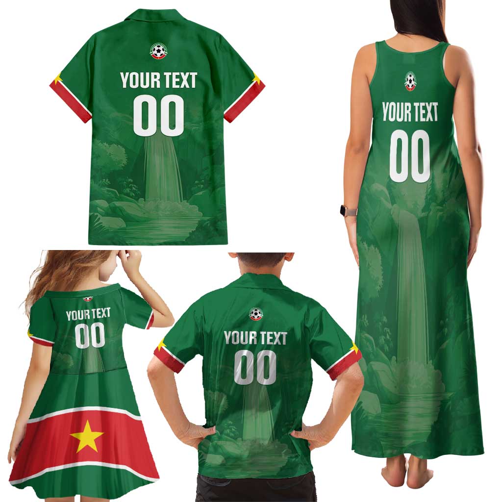 Custom Football Guadeloupe Green Family Matching Tank Maxi Dress and Hawaiian Shirt Les Gwada Boy Go Champions