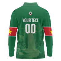 Custom Football Guadeloupe Green Long Sleeve Polo Shirt Les Gwada Boy Go Champions