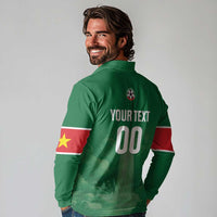 Custom Football Guadeloupe Green Long Sleeve Polo Shirt Les Gwada Boy Go Champions