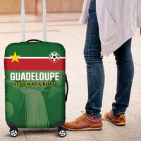 Football Guadeloupe Green Luggage Cover Les Gwada Boy Go Champions