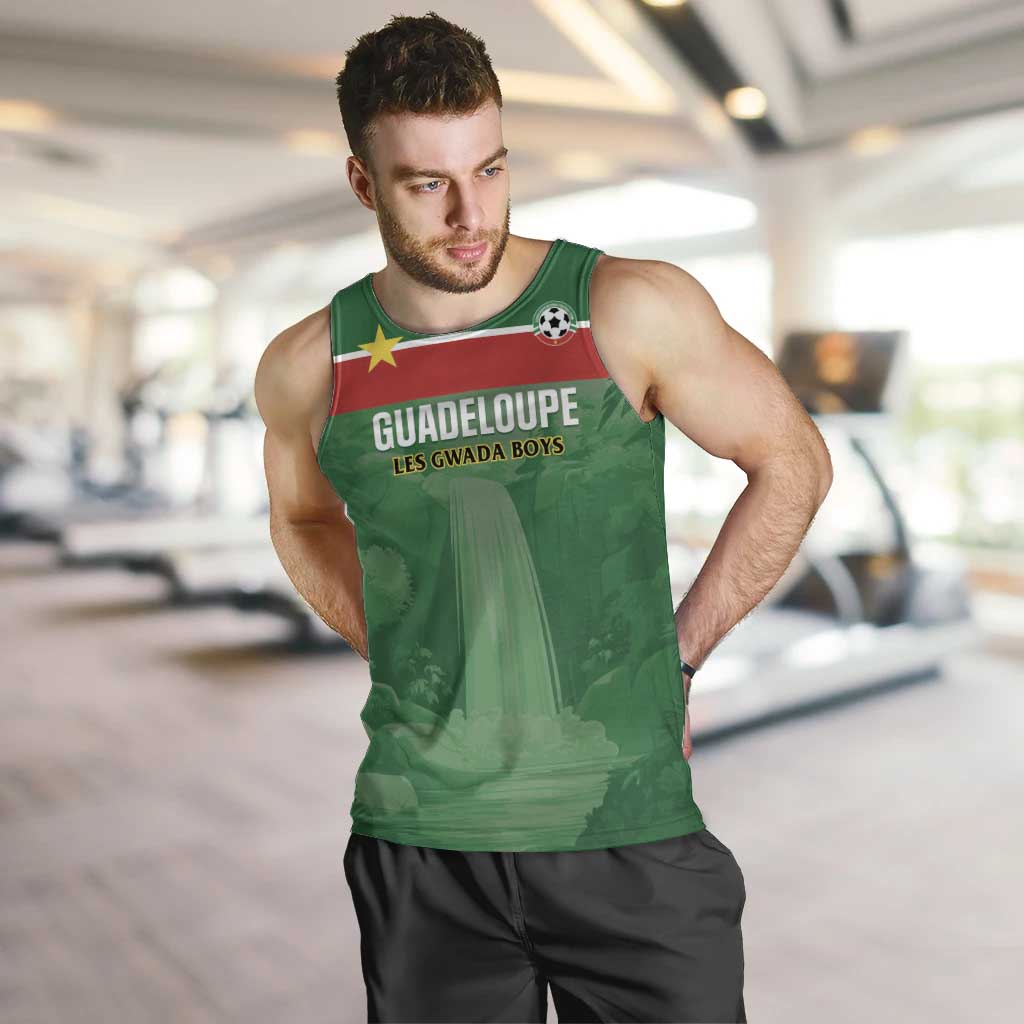 Custom Football Guadeloupe Green Men Tank Top Les Gwada Boy Go Champions