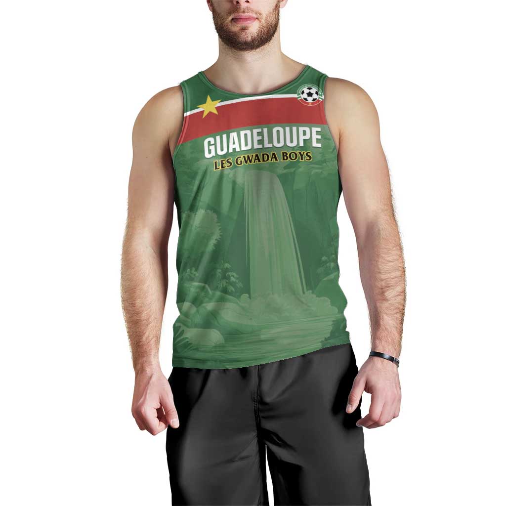Custom Football Guadeloupe Green Men Tank Top Les Gwada Boy Go Champions