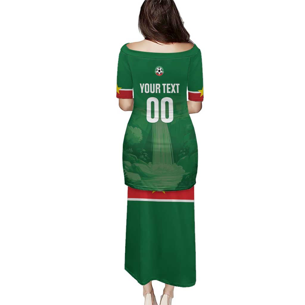 Custom Football Guadeloupe Green Puletasi Les Gwada Boy Go Champions