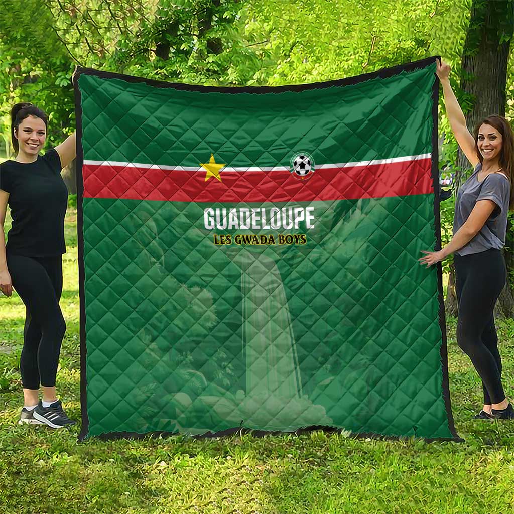 Football Guadeloupe Green Quilt Les Gwada Boy Go Champions