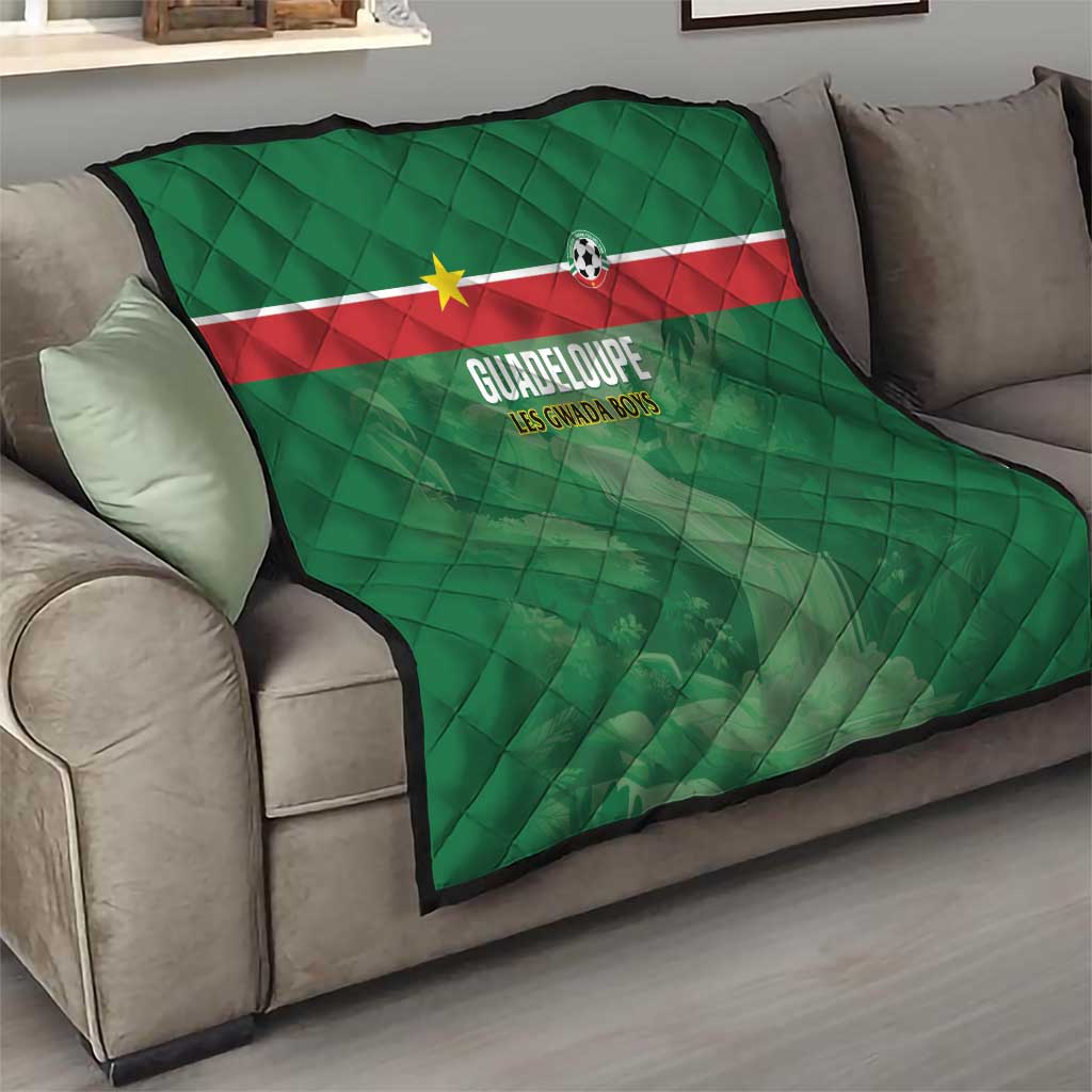 Football Guadeloupe Green Quilt Les Gwada Boy Go Champions