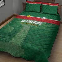 Football Guadeloupe Green Quilt Bed Set Les Gwada Boy Go Champions