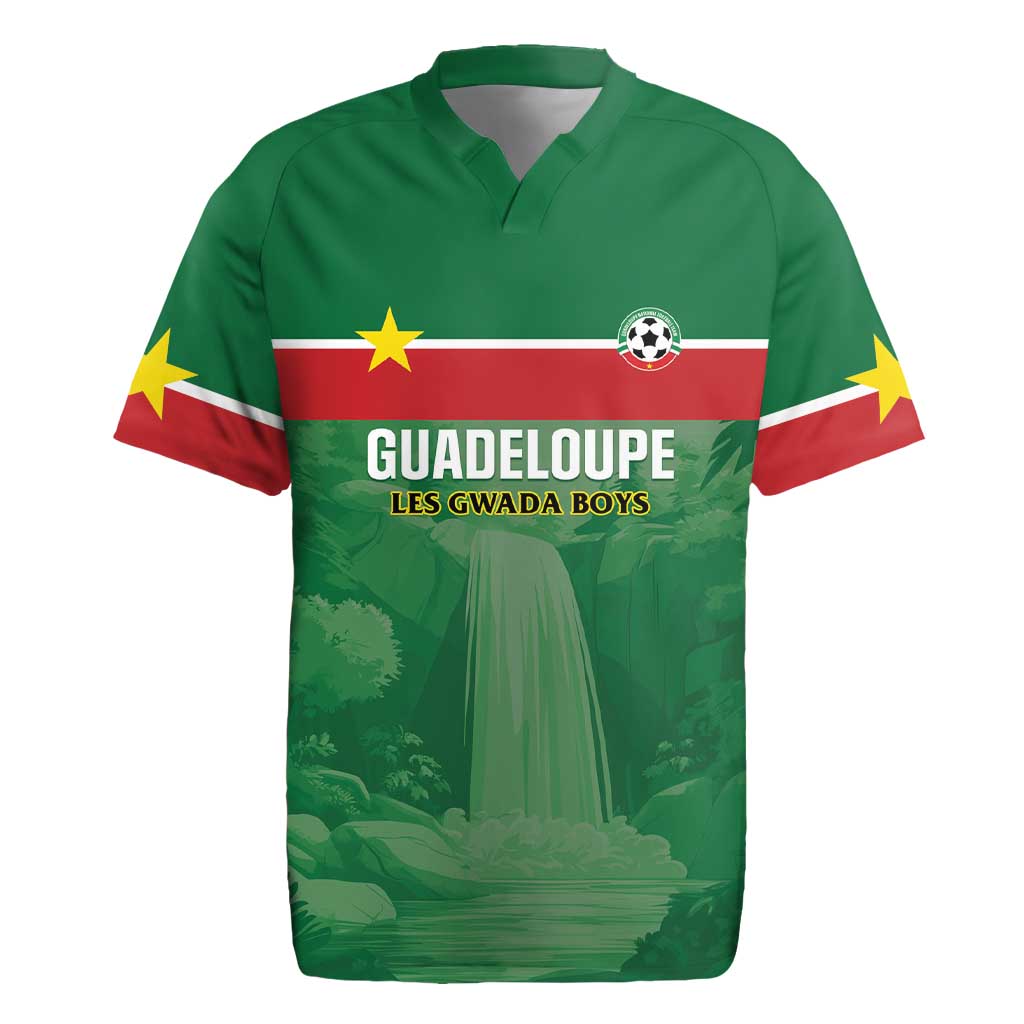 Custom Football Guadeloupe Green Rugby Jersey Les Gwada Boy Go Champions