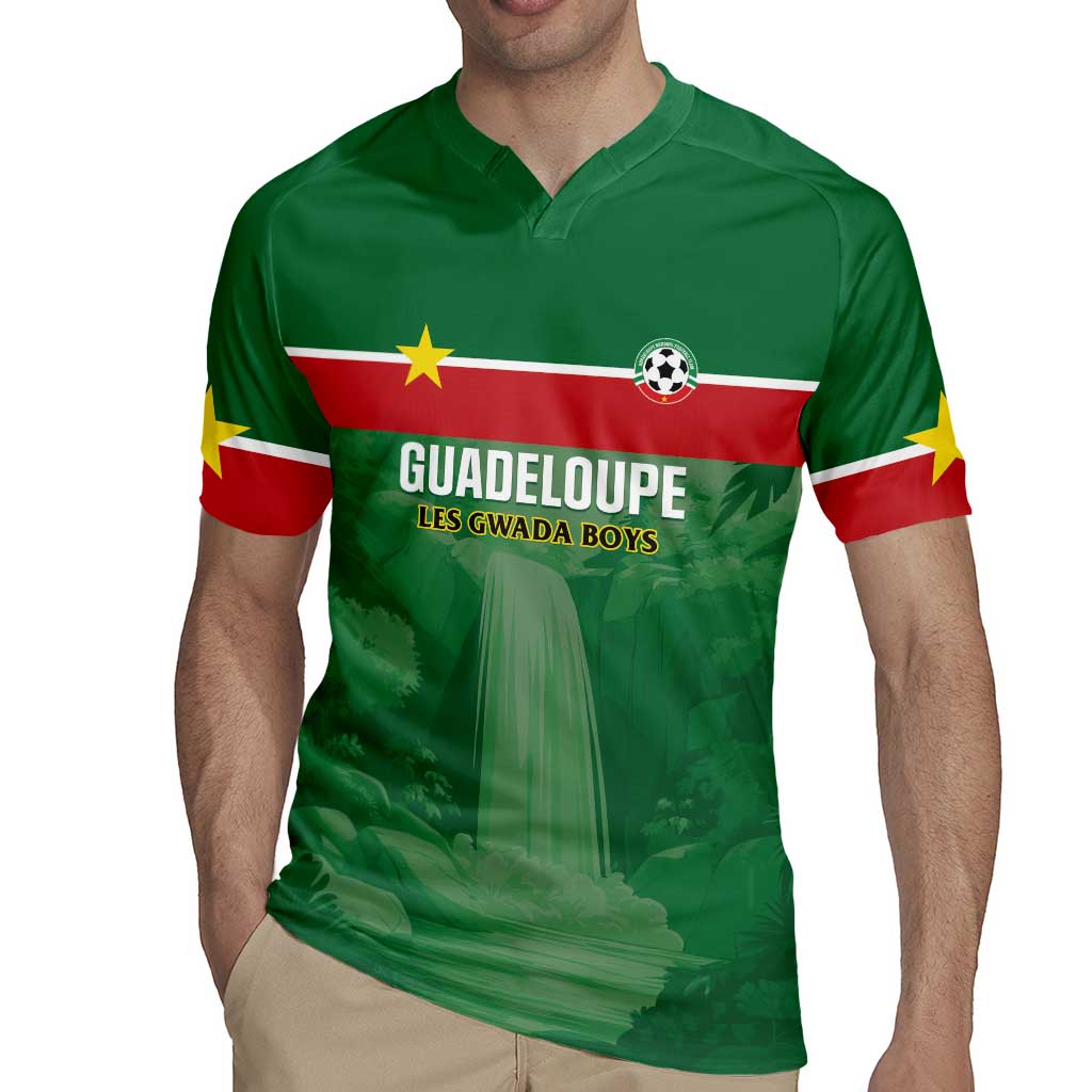 Custom Football Guadeloupe Green Rugby Jersey Les Gwada Boy Go Champions