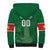 Custom Football Guadeloupe Green Sherpa Hoodie Les Gwada Boy Go Champions