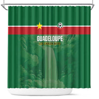 Football Guadeloupe Green Shower Curtain Les Gwada Boy Go Champions