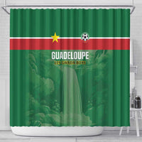 Football Guadeloupe Green Shower Curtain Les Gwada Boy Go Champions