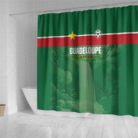 Football Guadeloupe Green Shower Curtain Les Gwada Boy Go Champions