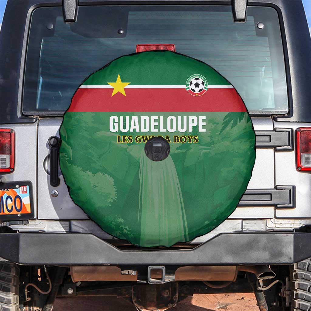Football Guadeloupe Green Spare Tire Cover Les Gwada Boy Go Champions