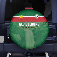 Football Guadeloupe Green Spare Tire Cover Les Gwada Boy Go Champions
