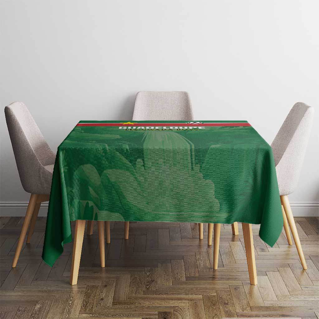 Football Guadeloupe Green Tablecloth Les Gwada Boy Go Champions