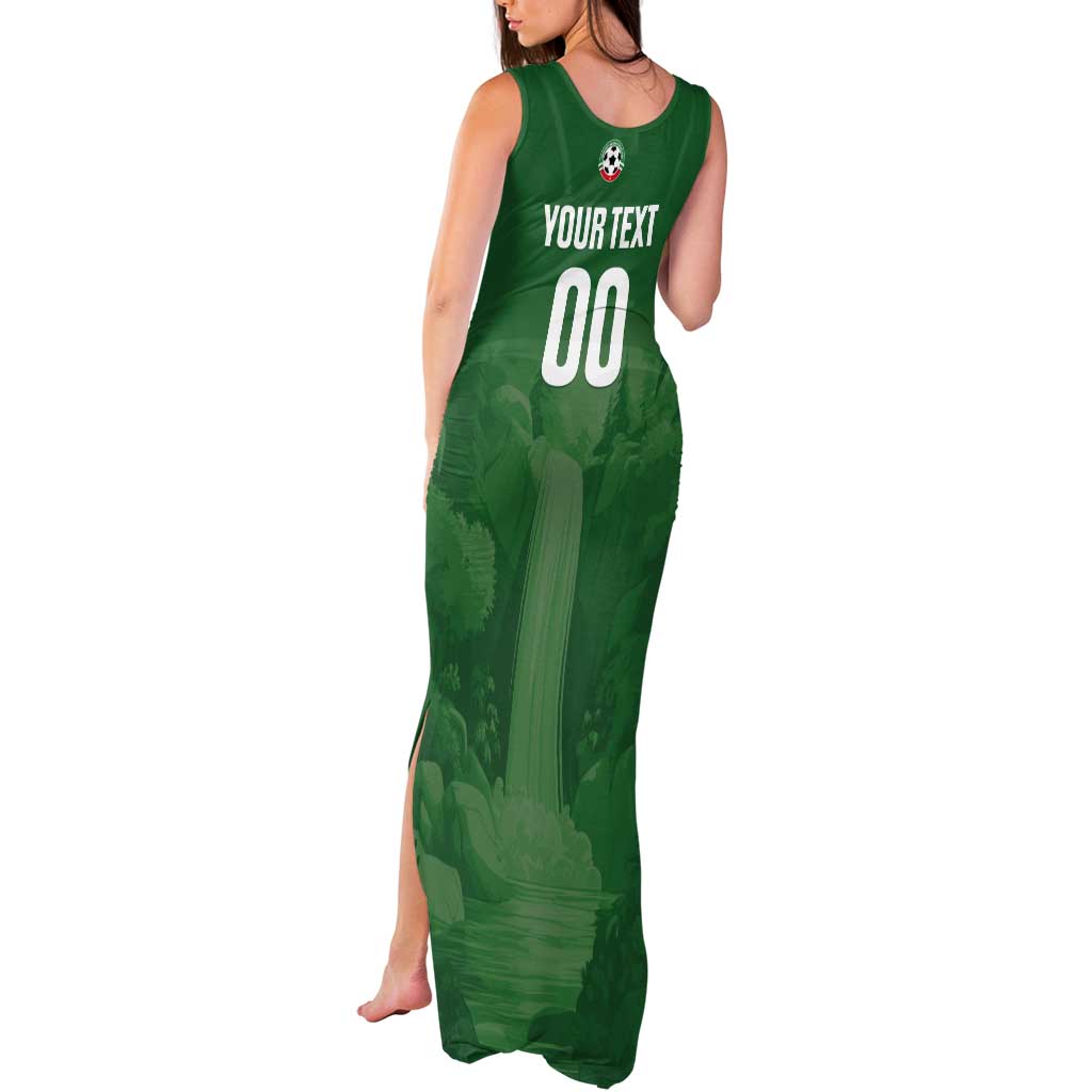 Custom Football Guadeloupe Green Tank Maxi Dress Les Gwada Boy Go Champions