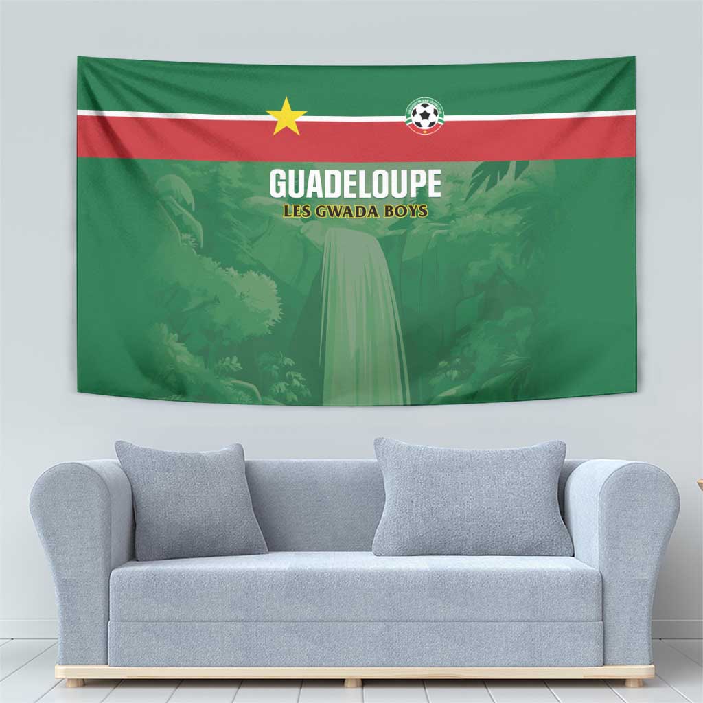 Football Guadeloupe Green Tapestry Les Gwada Boy Go Champions