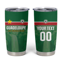 Custom Football Guadeloupe Green Tumbler Cup Les Gwada Boy Go Champions