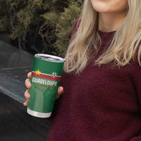 Custom Football Guadeloupe Green Tumbler Cup Les Gwada Boy Go Champions