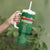 Custom Football Guadeloupe Green Tumbler With Handle Les Gwada Boy Go Champions