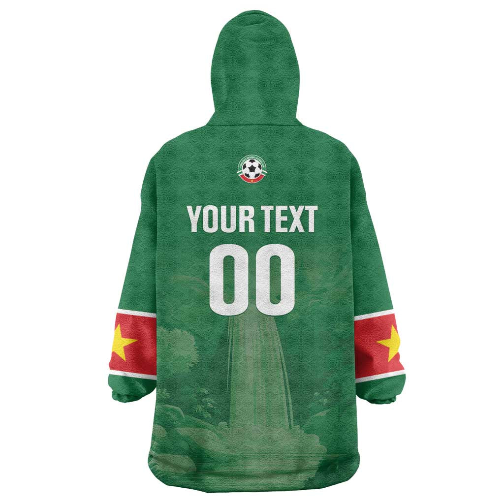 Custom Football Guadeloupe Green Wearable Blanket Hoodie Les Gwada Boy Go Champions