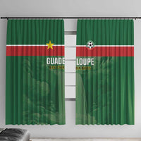 Football Guadeloupe Green Window Curtain Les Gwada Boy Go Champions