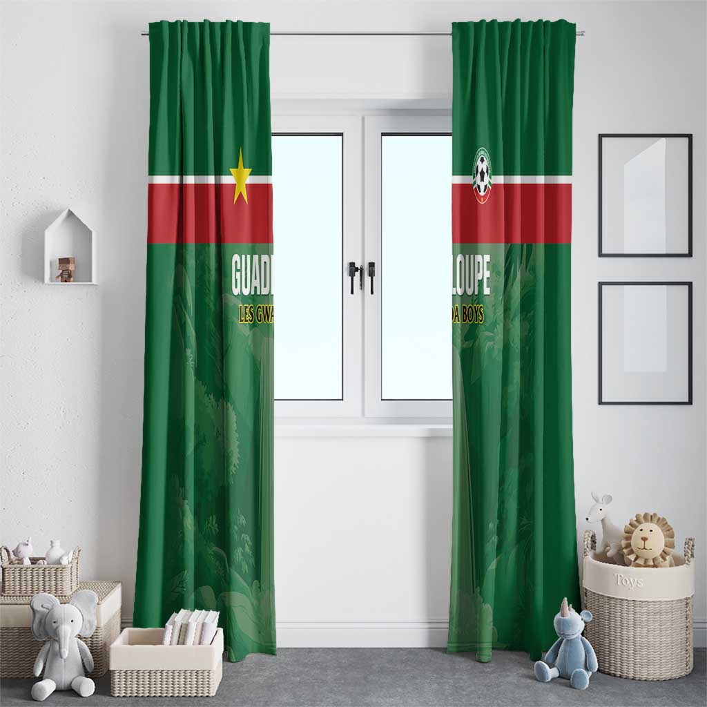 Football Guadeloupe Green Window Curtain Les Gwada Boy Go Champions