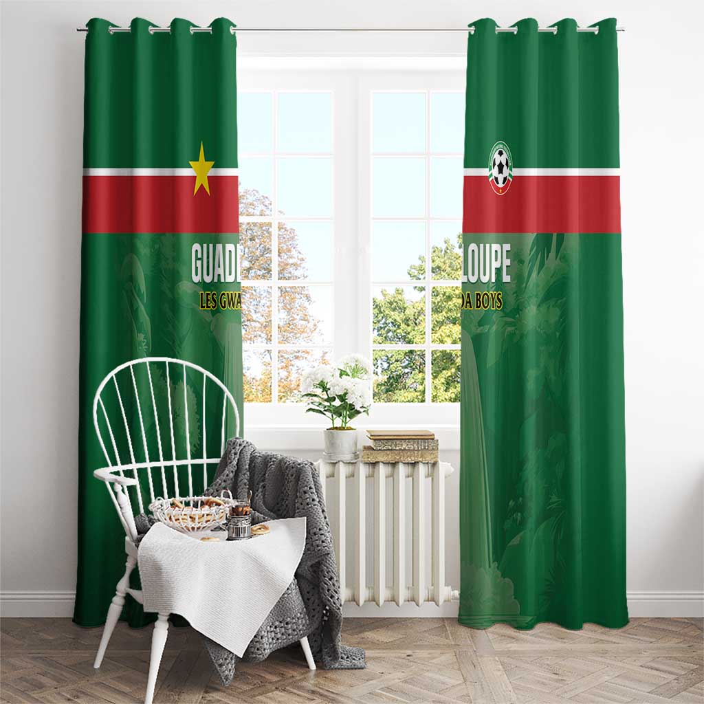 Football Guadeloupe Green Window Curtain Les Gwada Boy Go Champions