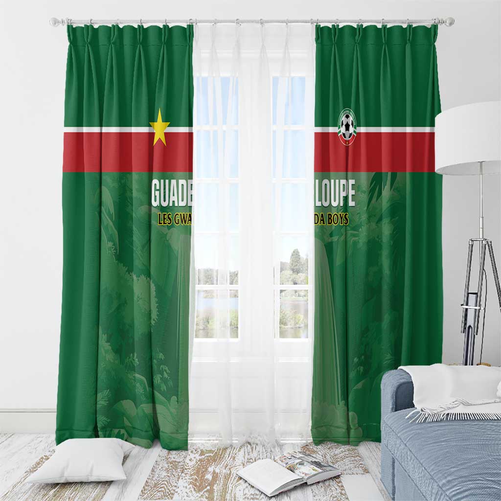 Football Guadeloupe Green Window Curtain Les Gwada Boy Go Champions